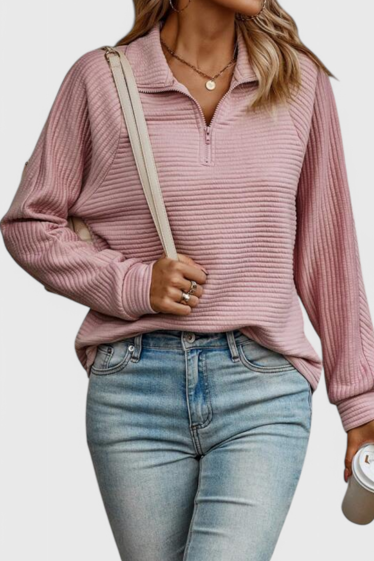 Belucia™ | Cuello en V con Cremallera y Manga Larga