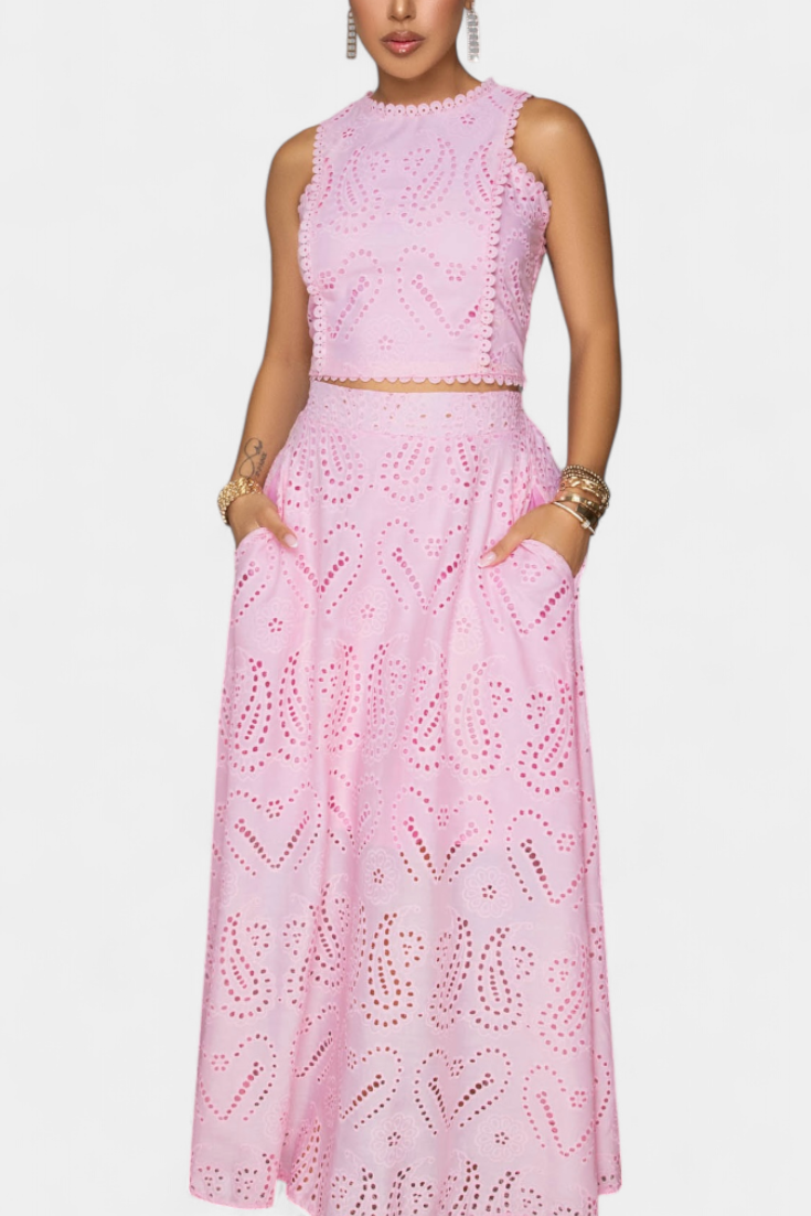 Belucia™ | Conjunto Romántico de Encaje Floral Calado