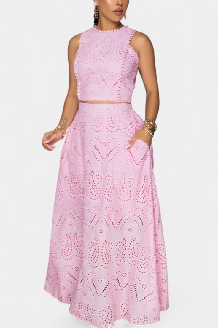 Belucia™ | Conjunto Romántico de Encaje Floral Calado