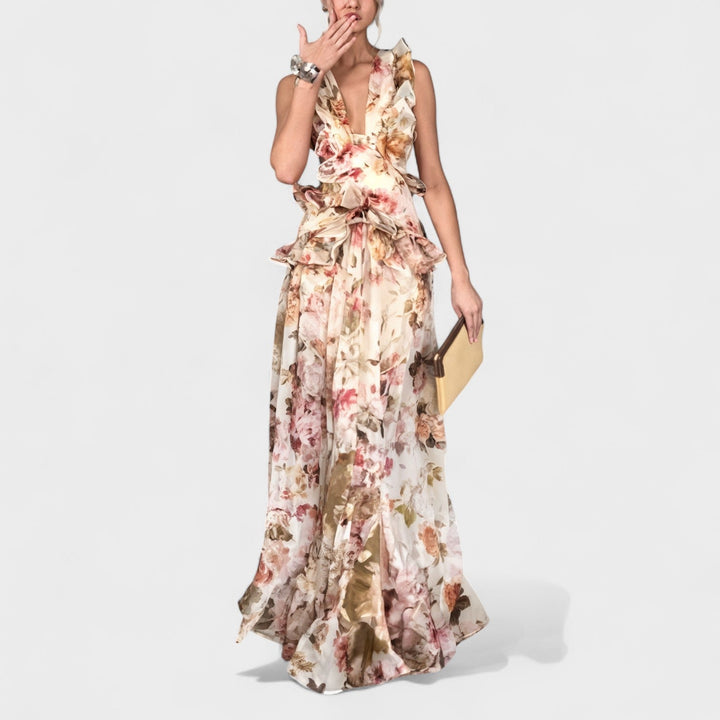 Belucia™ | Vestido largo con volantes florales