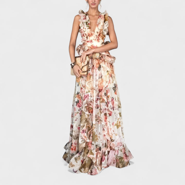 Belucia™ | Vestido largo con volantes florales