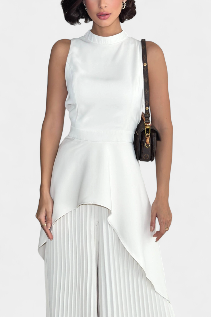 Belucia™ | Conjunto Asimétrico con Pantalón Plisado