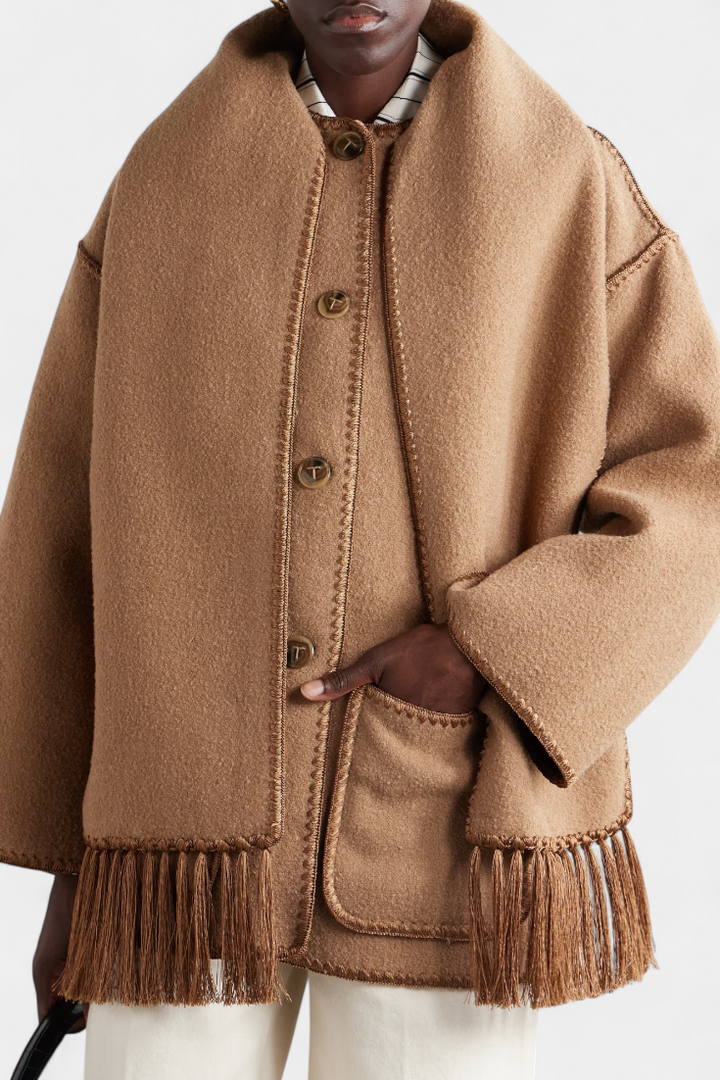 Belucia™ |  Abrigo de Corte Suelto con Bufanda