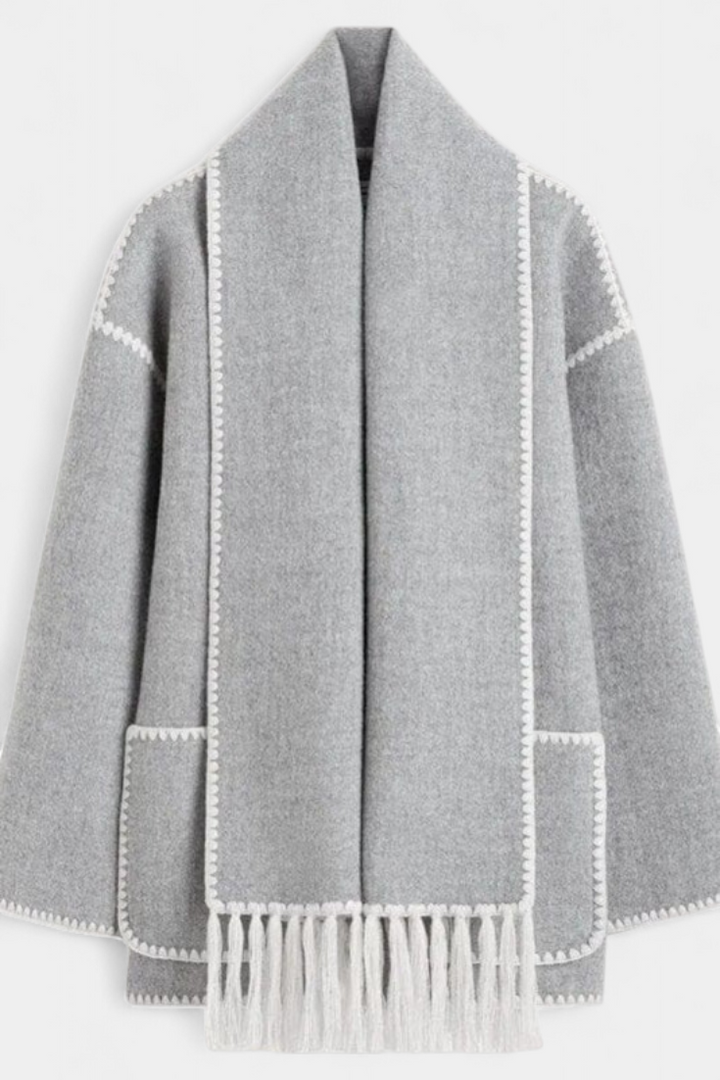 Belucia™ |  Abrigo de Corte Suelto con Bufanda