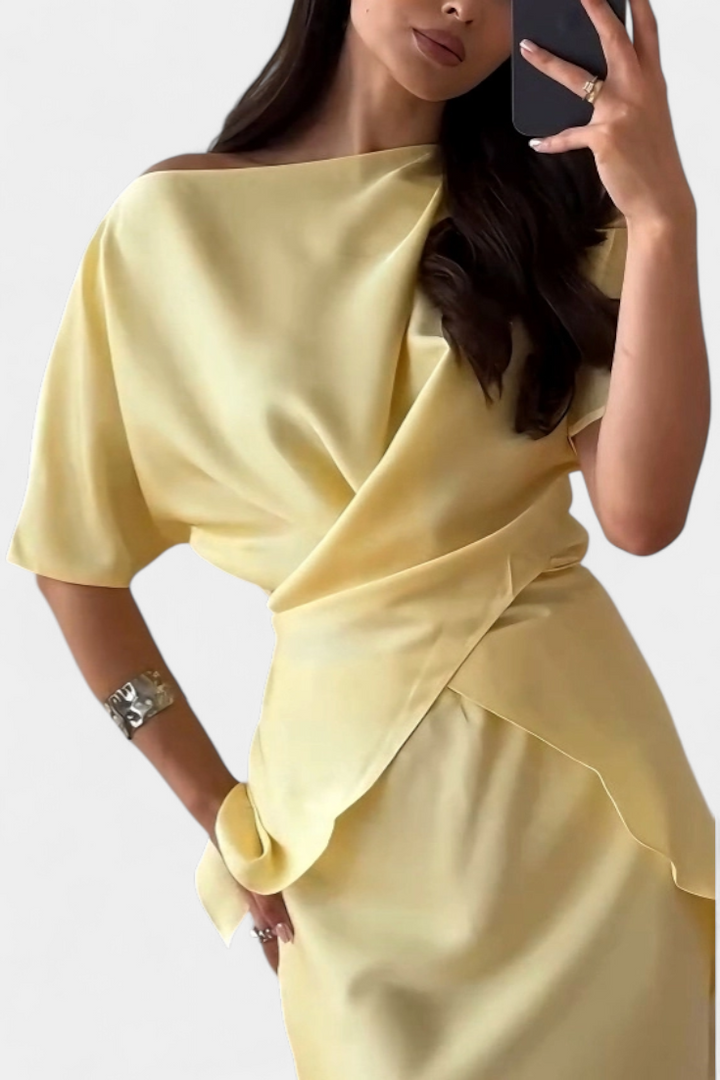 Belucia™ | Conjunto de Top con Tiras Cruzadas y Falda Fluida