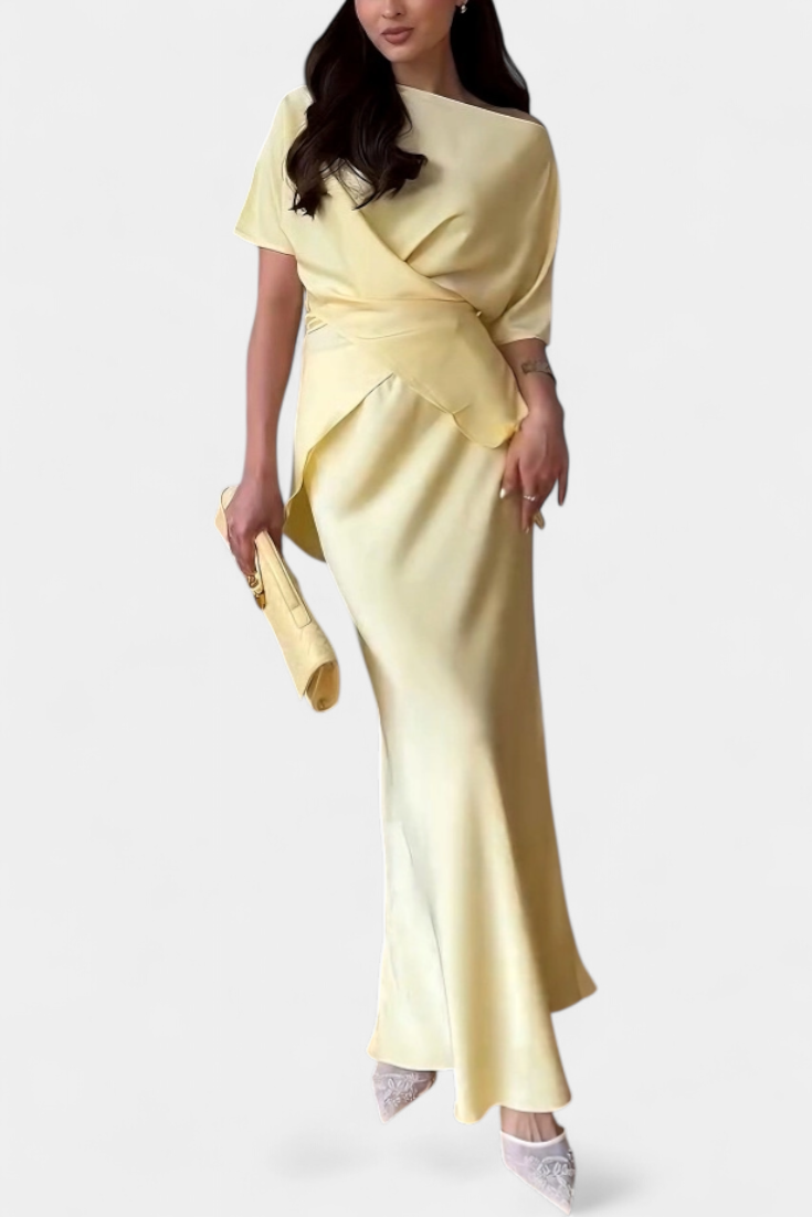 Belucia™ | Conjunto de Top con Tiras Cruzadas y Falda Fluida