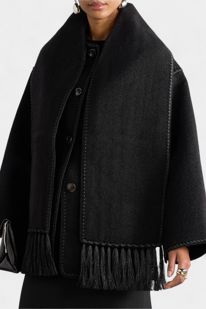 Belucia™ |  Abrigo de Corte Suelto con Bufanda