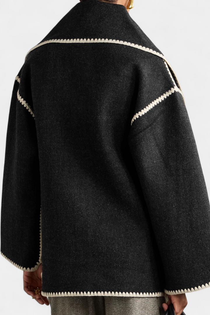 Belucia™ |  Abrigo de Corte Suelto con Bufanda