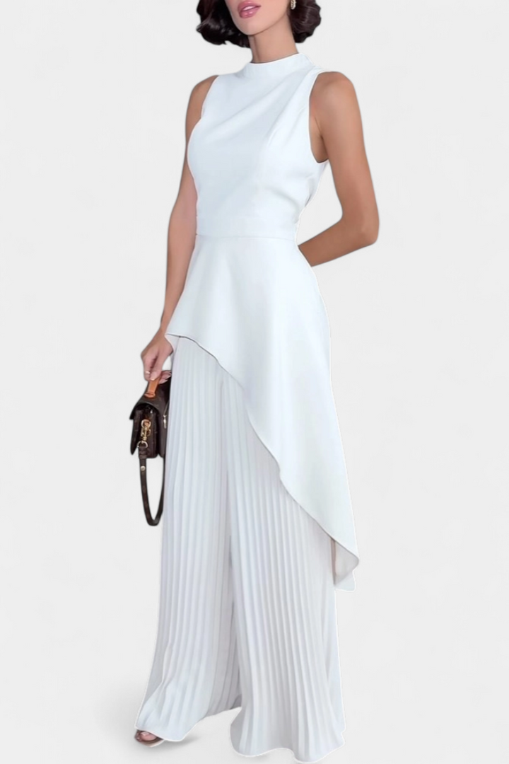 Belucia™ | Conjunto Asimétrico con Pantalón Plisado