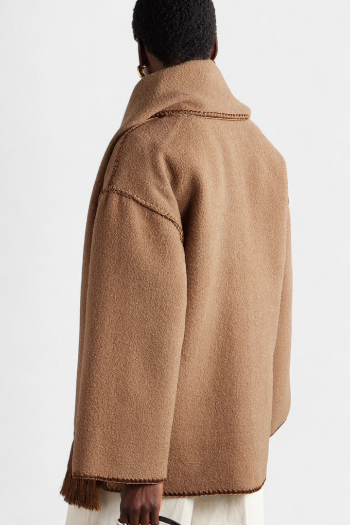 Belucia™ |  Abrigo de Corte Suelto con Bufanda